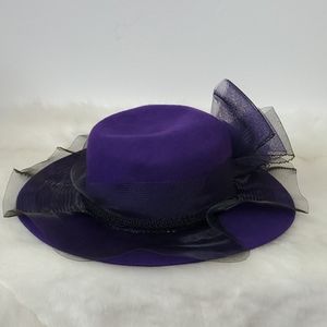 Vintage New Banash purple wool hat